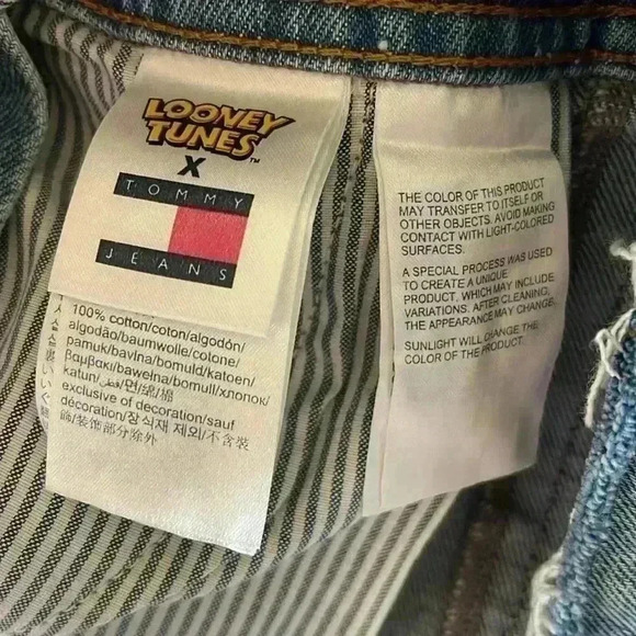 Vintage Tommy Jeans x Looney Tunes Overalls SZ S - Picture 9 of 10